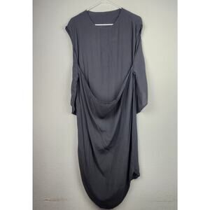 Oak Gray Midi Dress Size 2 Sleeveless Draping